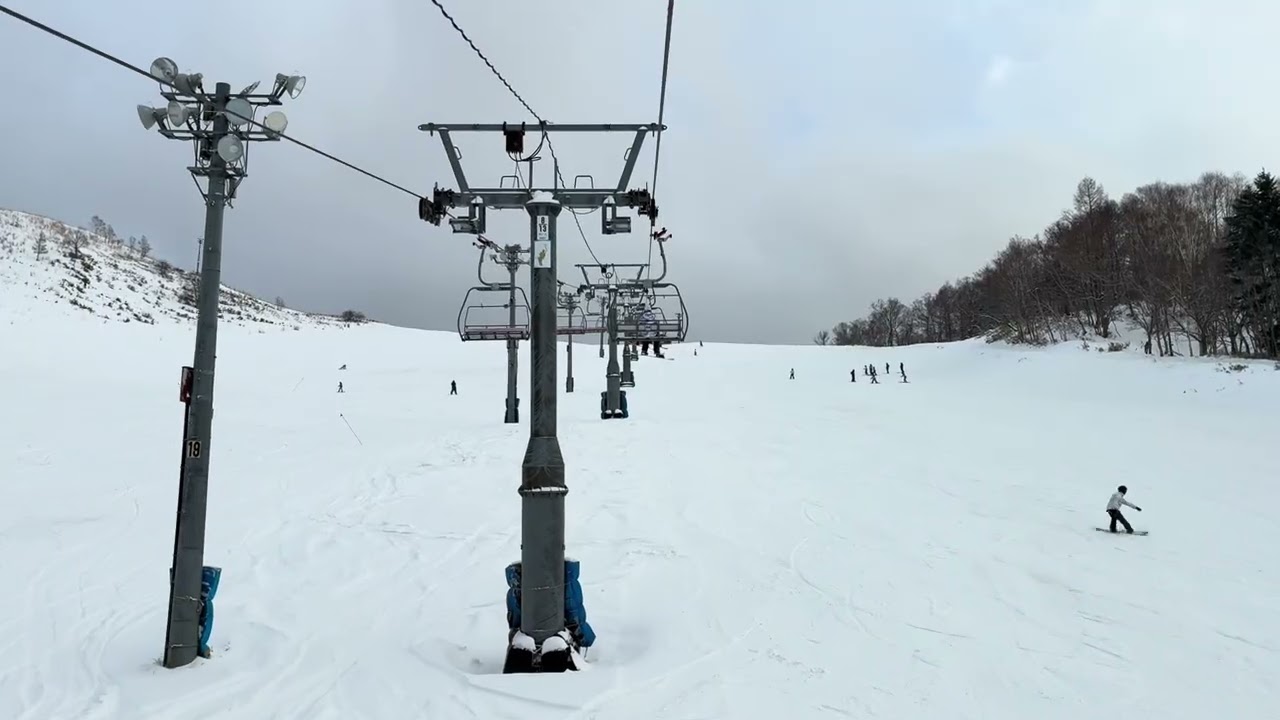 夕張マウントレースイ　ダンサーズ4リフト　3m/s運行