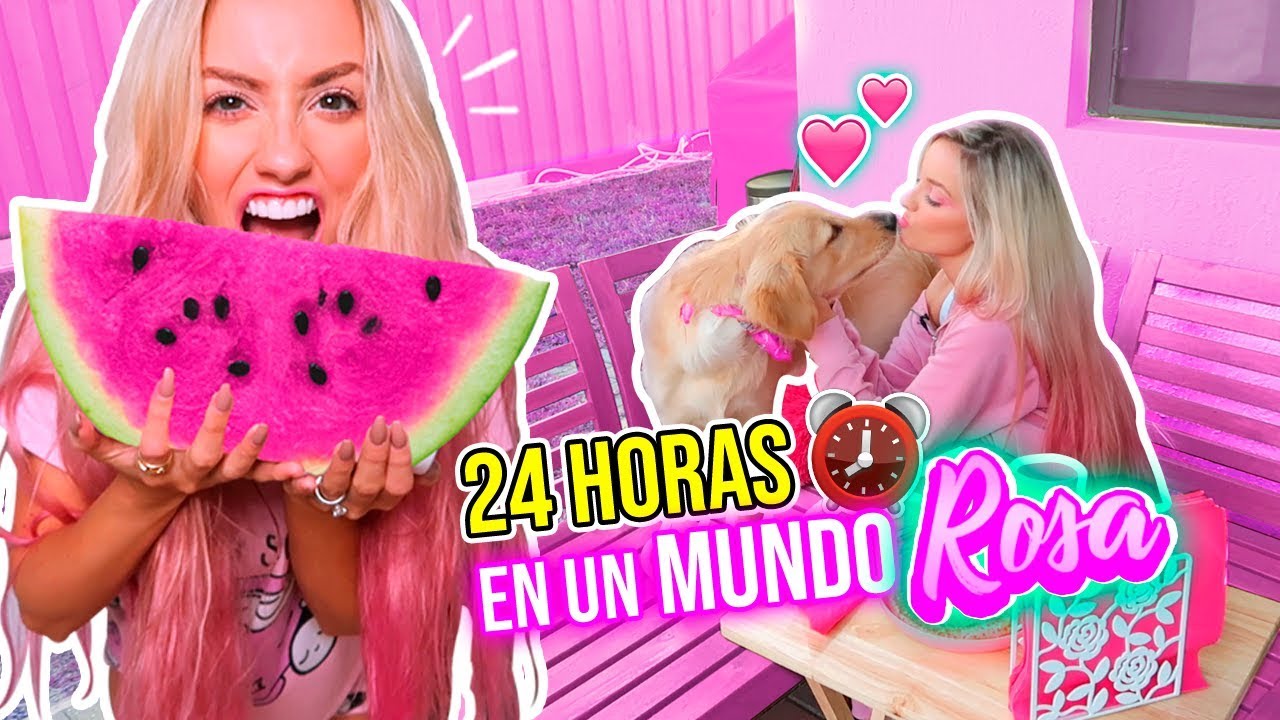 24 ЧАСА ПИТАЕМ И ЖИВЕМ В РОЗОВОМ МИРЕ! 🍧 | Кэти Энджел