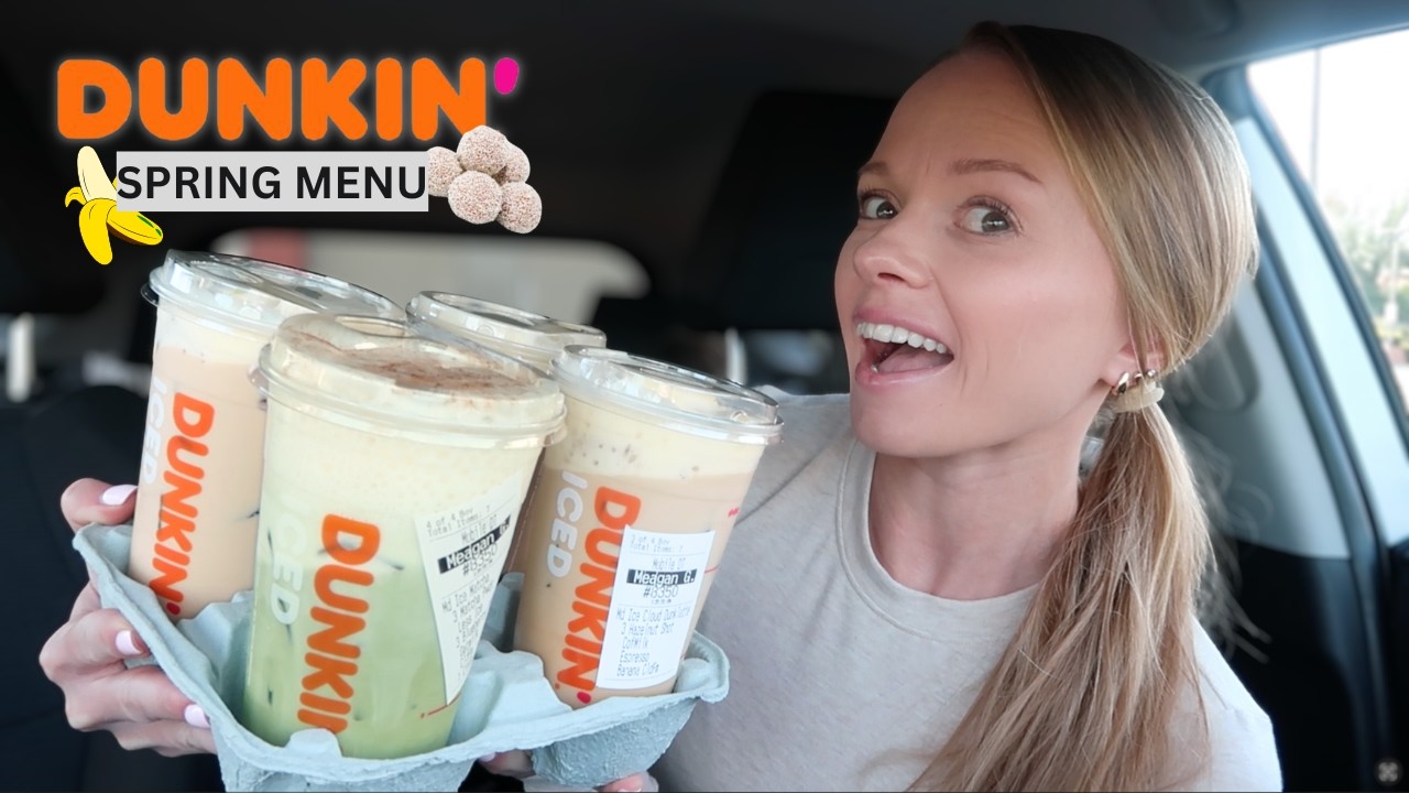 New Dunkin' Donuts Spring Menu | Banana Puddin' Cloud Latte, Wedding Cake Munchkin Donut Holes
