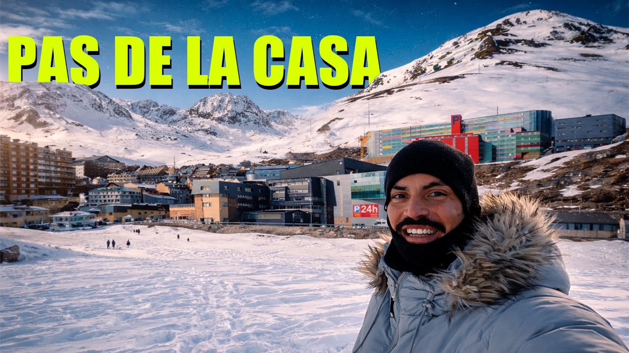 A CIDADE QUE FICA NO MEIO DAS MONTANHAS | EXPLOREI A FRONTEIRA DE ANDORRA-FRANÇA (Pas De La Casa) 🇦🇩