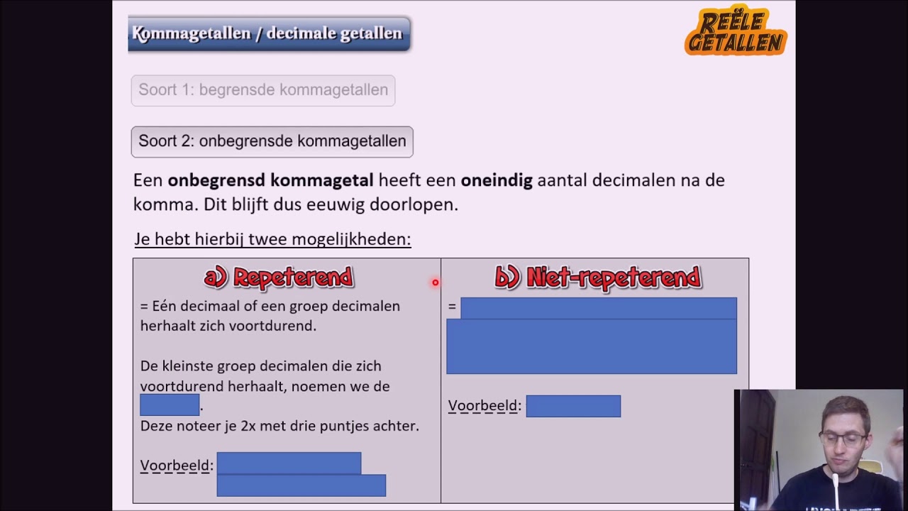 Reële getallen: 1. Kommagetallen & decimalen