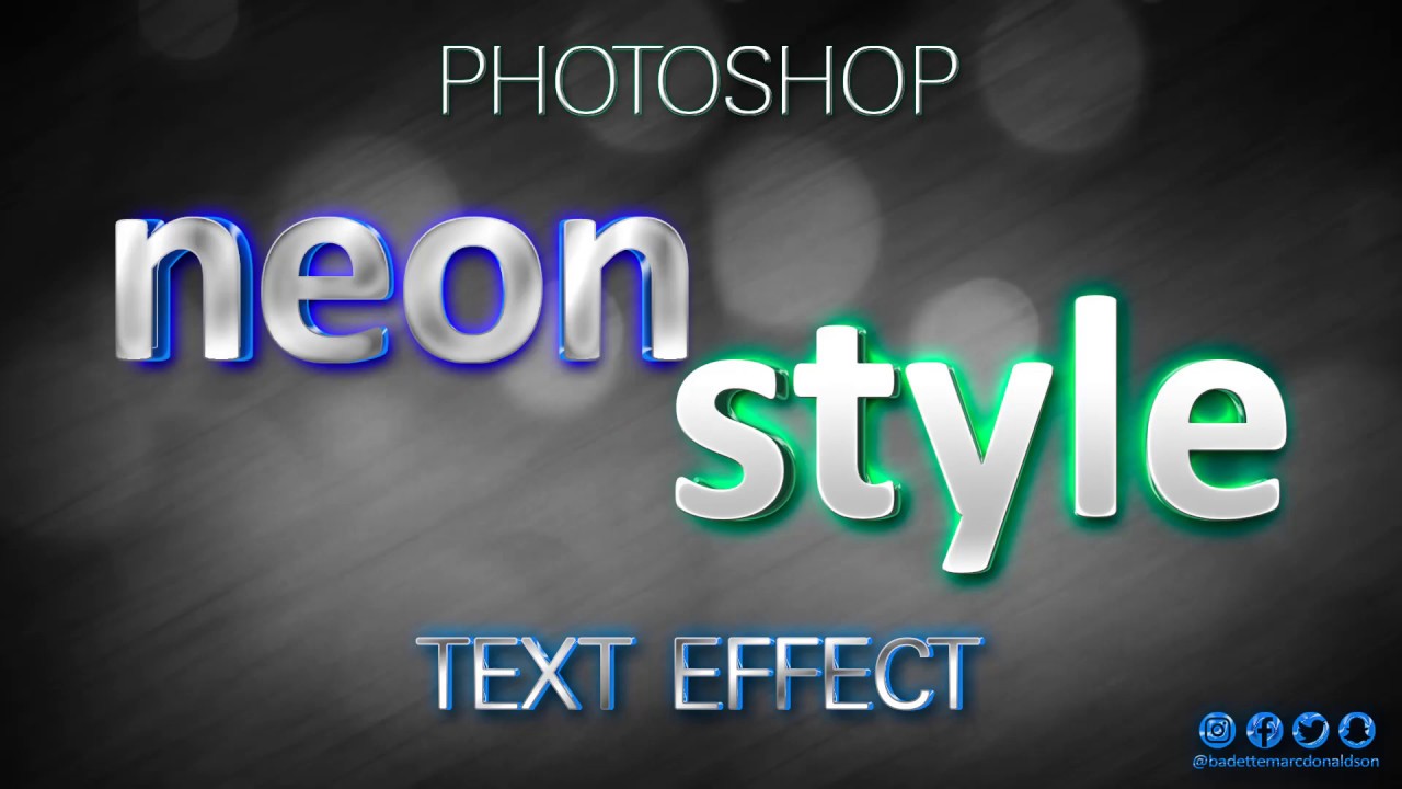 How To Create A Neon Text Effect in PHOTOSHOP