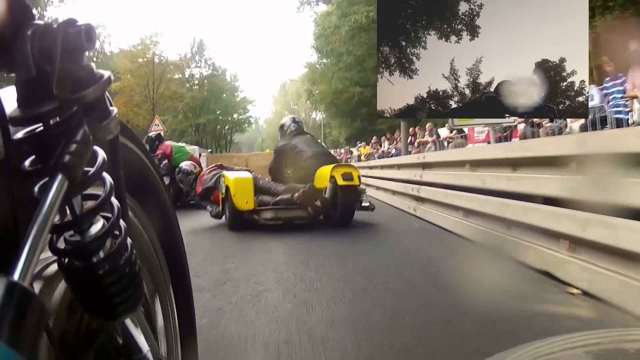 Motorevival Stadtpark Rennen Hamburg 2014. 2 Runden im Renngespann Onboard