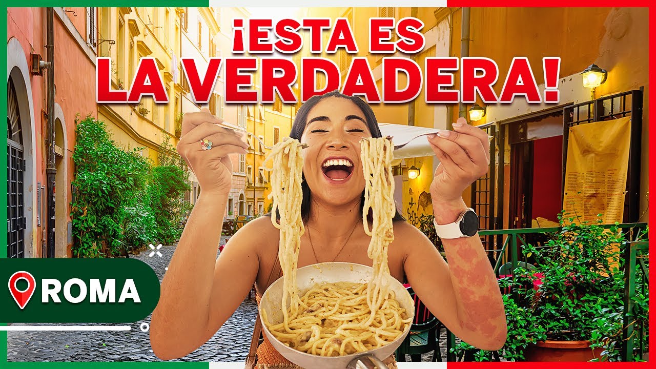 Probando LA VERDADERA comida italiana 🇮🇹  Comida barata en Roma 🤑