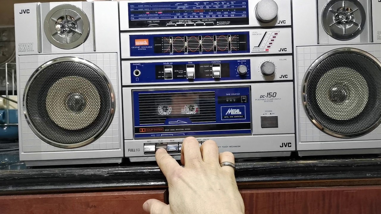JVC PC-150C Boombox / Ghetto Blaster / Cassette / Phono / Stereo / Radio