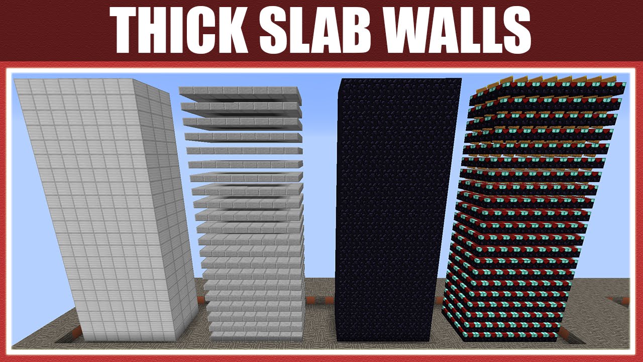 Minecraft: Why Thick Slab Walls Are Awesome! [Tutorial] [Factions] [1.7/1.8+]
