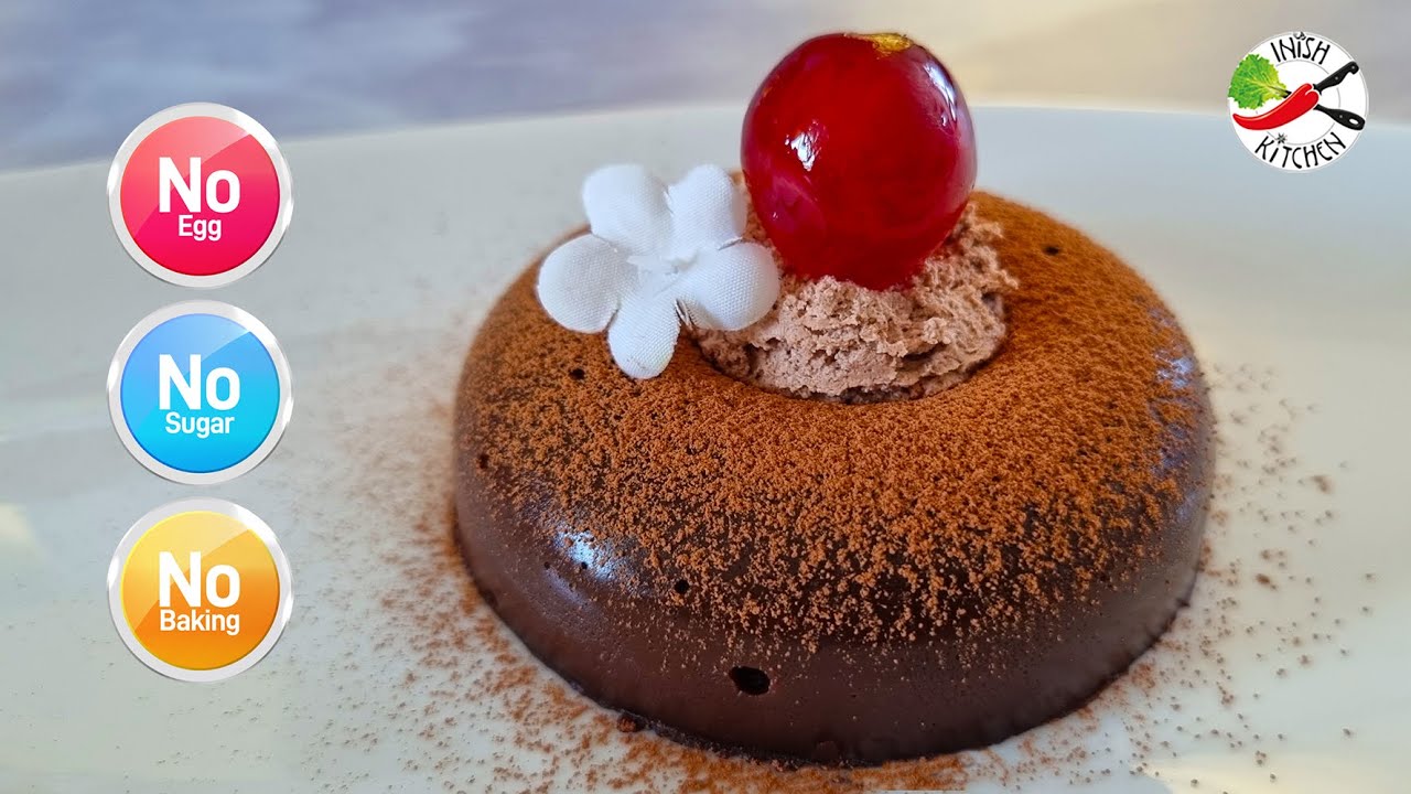 CHOCOLATE MILK FLAN / No Sugar / Eggless Dessert / No baking  #dessert_recipe