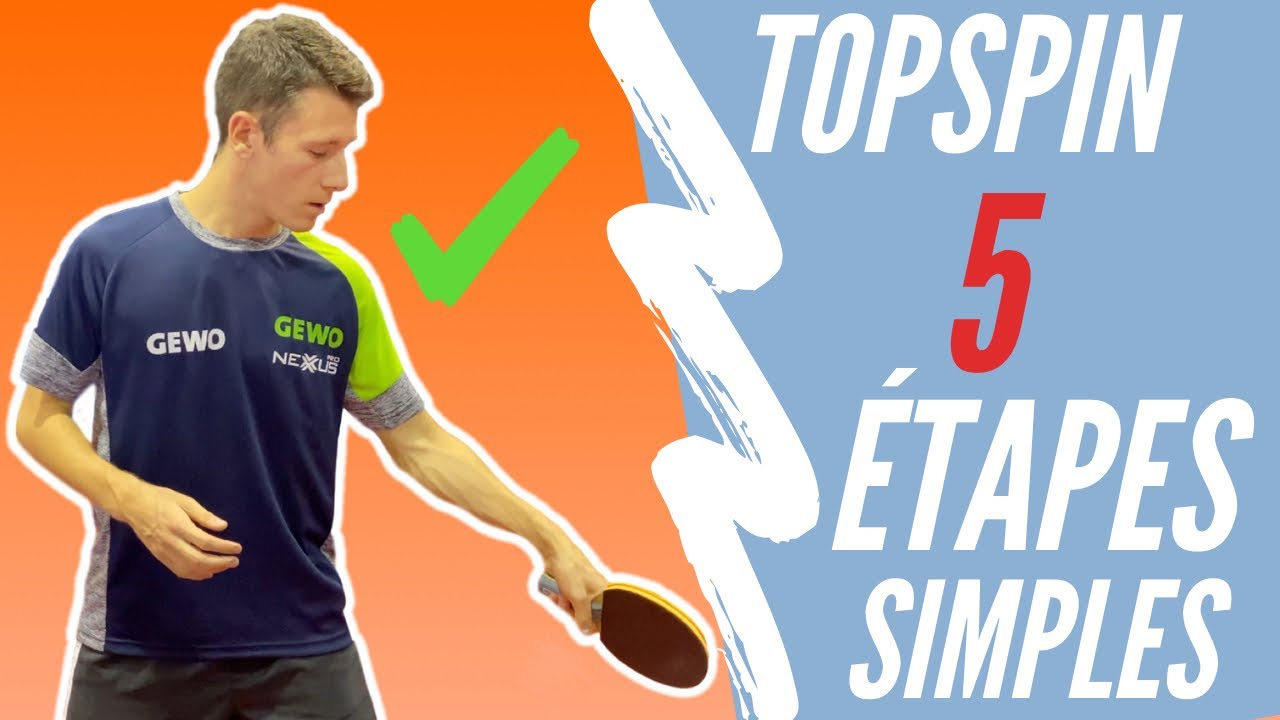 COMMENT FAIRE UN TOPSPIN COUP-DROIT SUR BALLE COUPÉE (5 étapes)| Tennis de Table