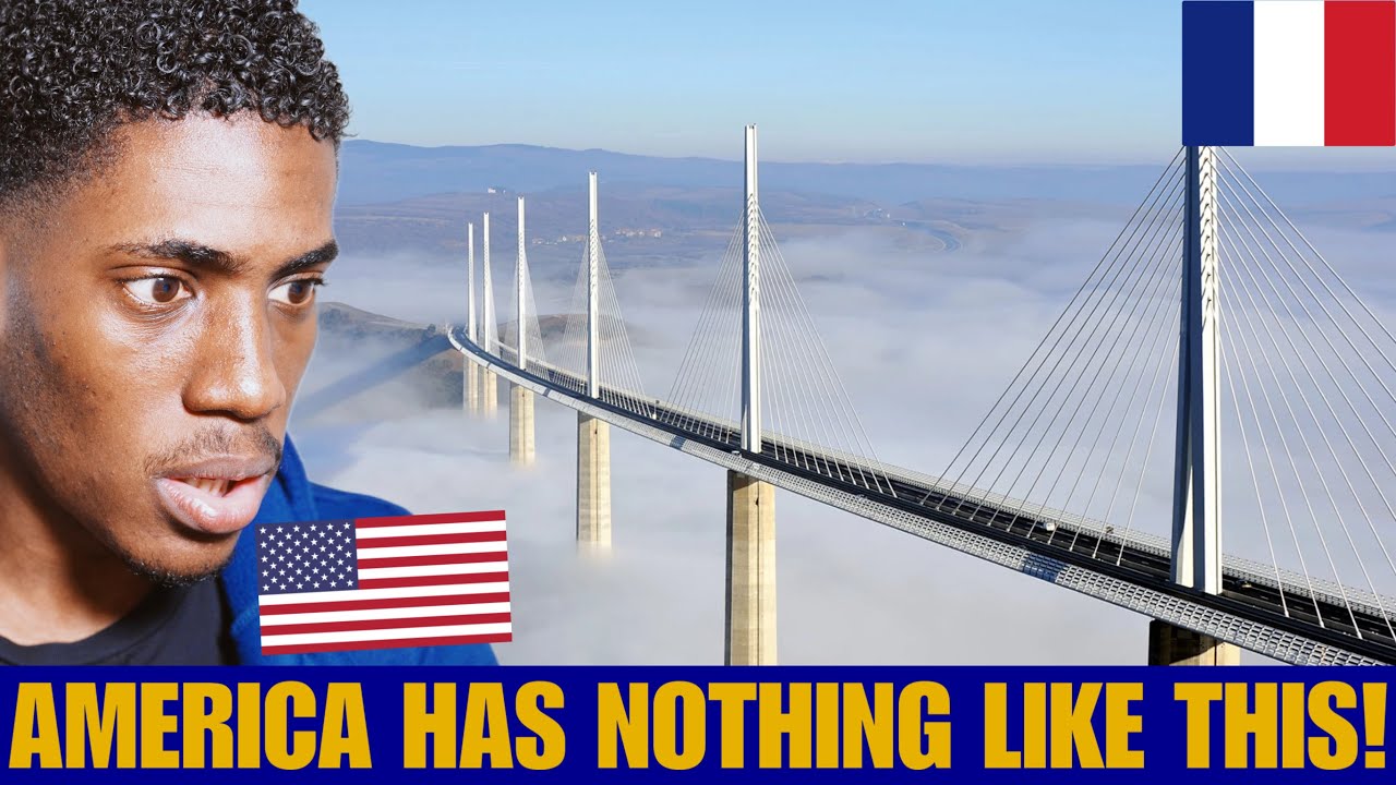 American Blown Away by Millau Viaduct || Tallest Bridge in the World