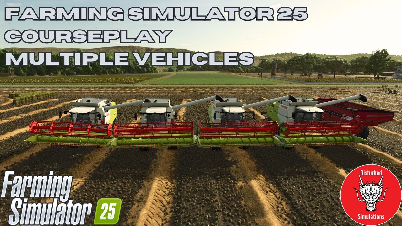 Using multiple vehicles with Courseplay in Farming Simulator 25