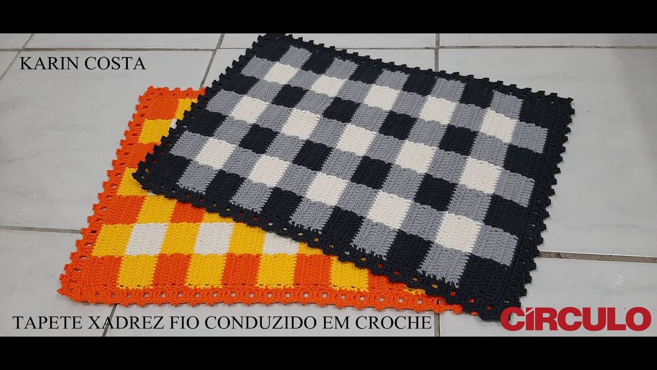 TAPETE FIO CONDUZIDO XADREZ 😍