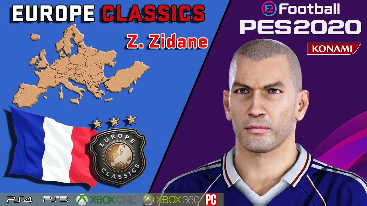 Z. ZIDANE (Europe Classics) How to create in PES 2020