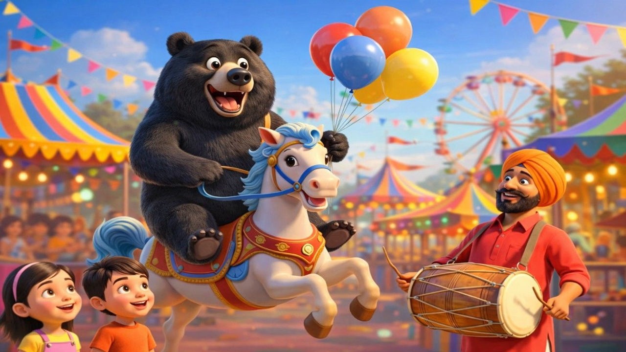 देखो देखो कालू मदारी आया 🐻🎪 | Kalu Madari Aaya Hindi Kids Rhyme