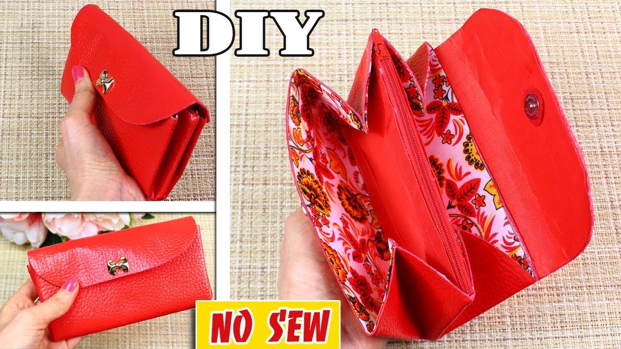 DIY Woman Wallet Tutorial with Zipper Pocket Inside • from Old Bag