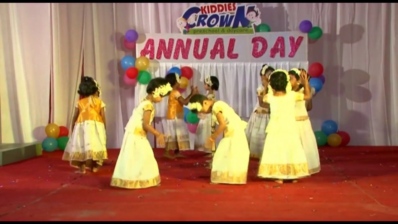 Thiruvathira for kids , Kiddies Crown Preschool, Pathanamthitta & Konni
