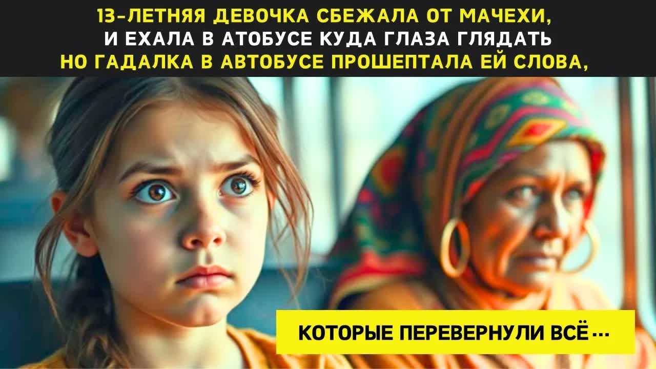 СБЕЖАВ ИЗ ДОМА, девочка ехала в автобусе, но ГАДАЛКА позади вдруг сделала СТРАННОЕ ПРЕДСКАЗАНИЕ.