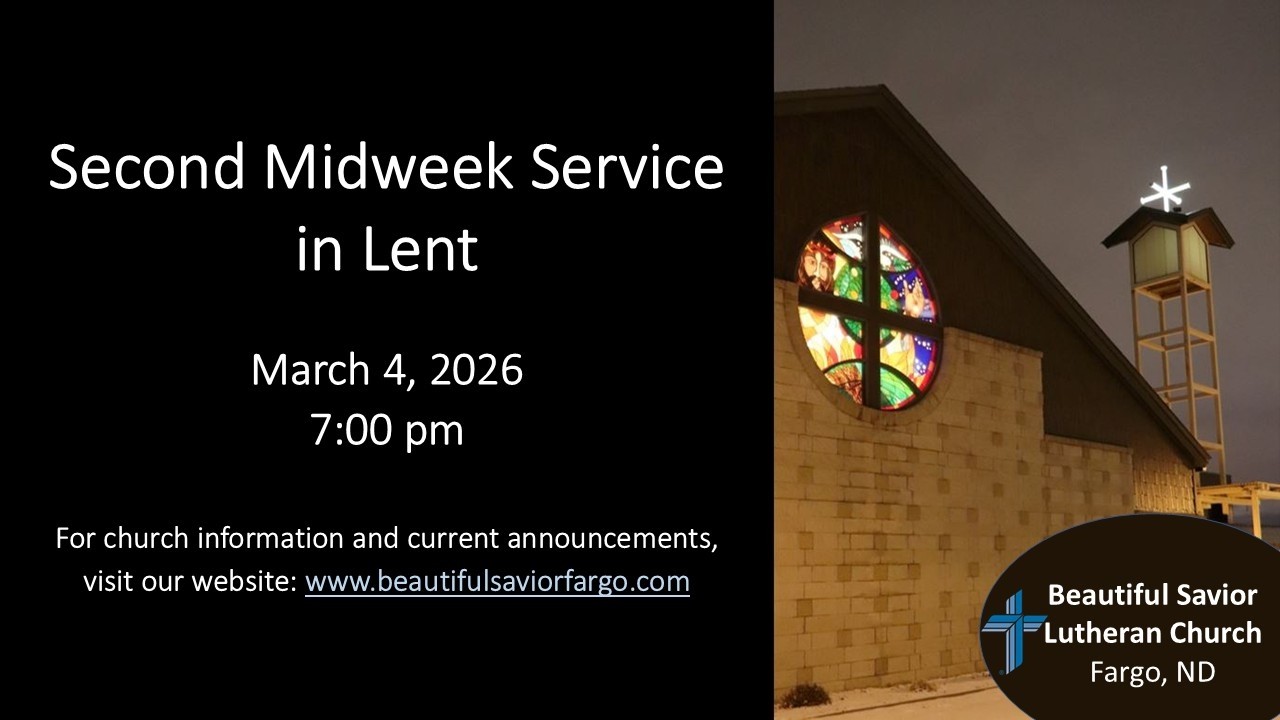 3/4/2026 - 7:00pm Midweek Lenten Service