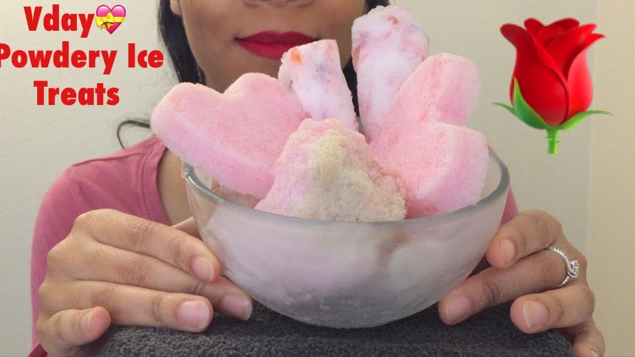 ASMR VDAY POWDERY ICE TREATS