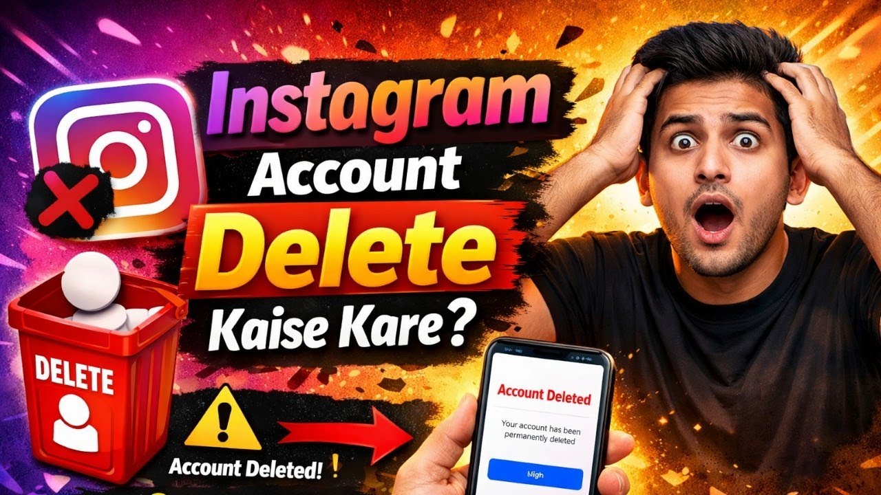 Instagram Account Delete Kaise Kare ❌ Insta Account Delete करने का सही तरीका ✅ #instagram #trend 