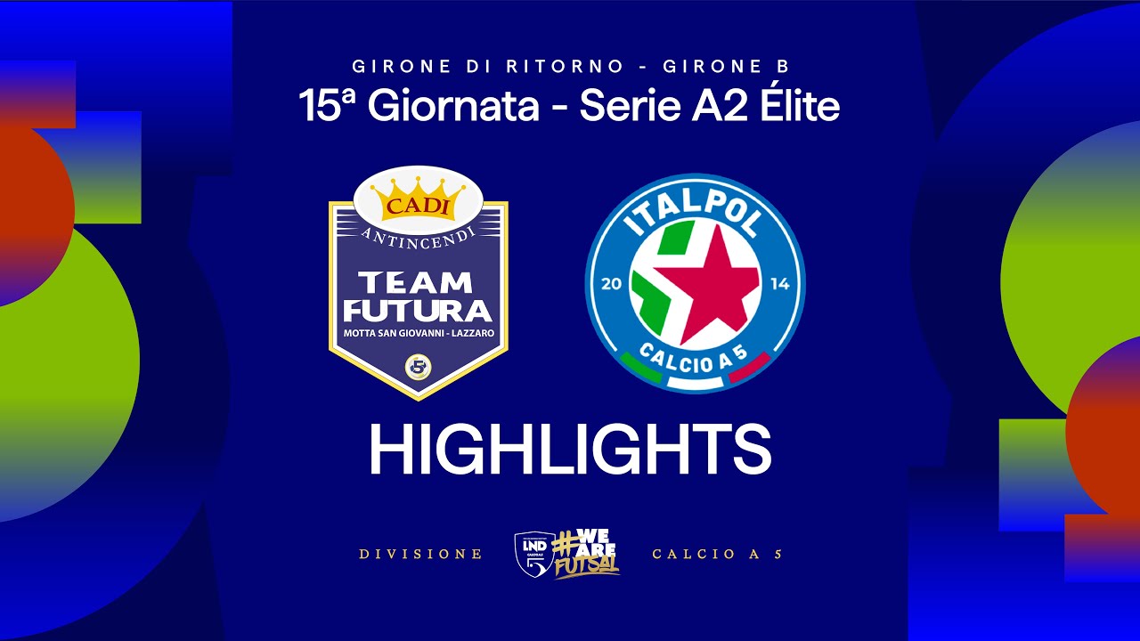 Cadi Antincendi Futura-Italpol 7-4 | Gol e HL | 15ª giornata | Serie A2 Élite 2025/26 - B
