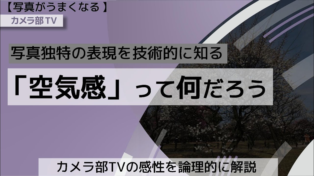 【写真がうまくなる】写真独特の表現を技術的に知る「空気感って何だろう」～カメラ部TVの感性を論理的に解説～