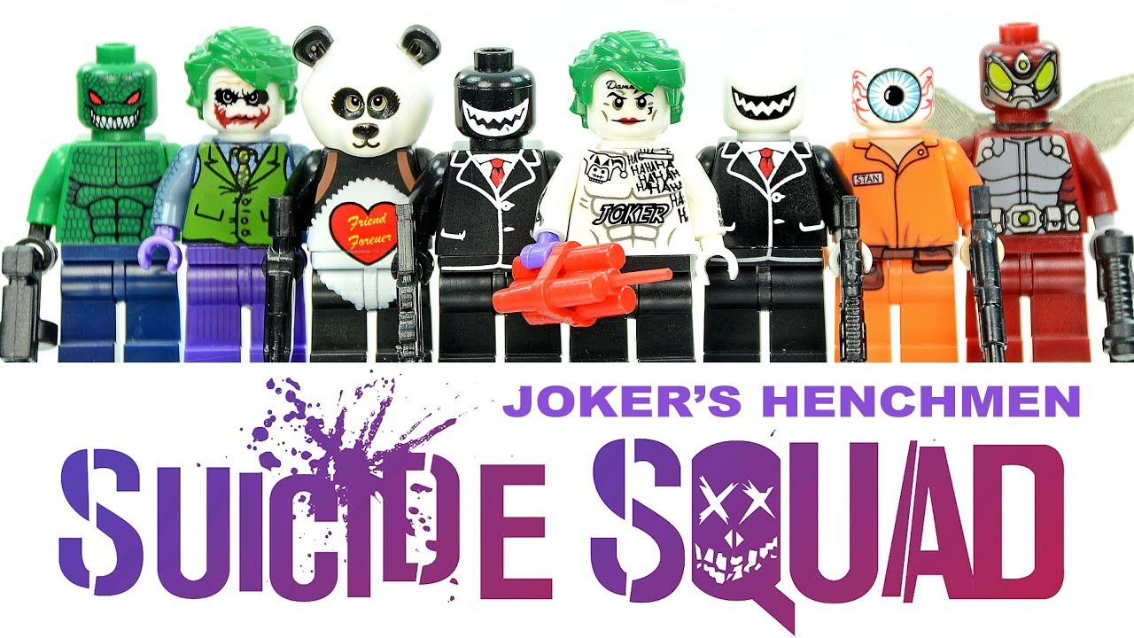 Suicide Squad The Joker's Gang w/ Killer Croc & Beetle Unofficial LEGO Minifigures