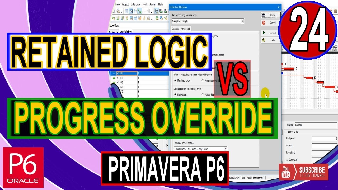 Difference Between Retained logic and Progress Override in Primavera P6 | Progress Update | schedule