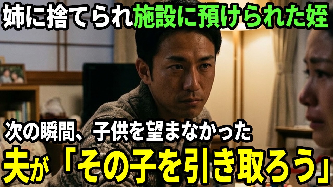 姉に捨てられ、施設へ預けられた姪→次の瞬間、子供を望まなかった夫が「その子を引き取ろう」