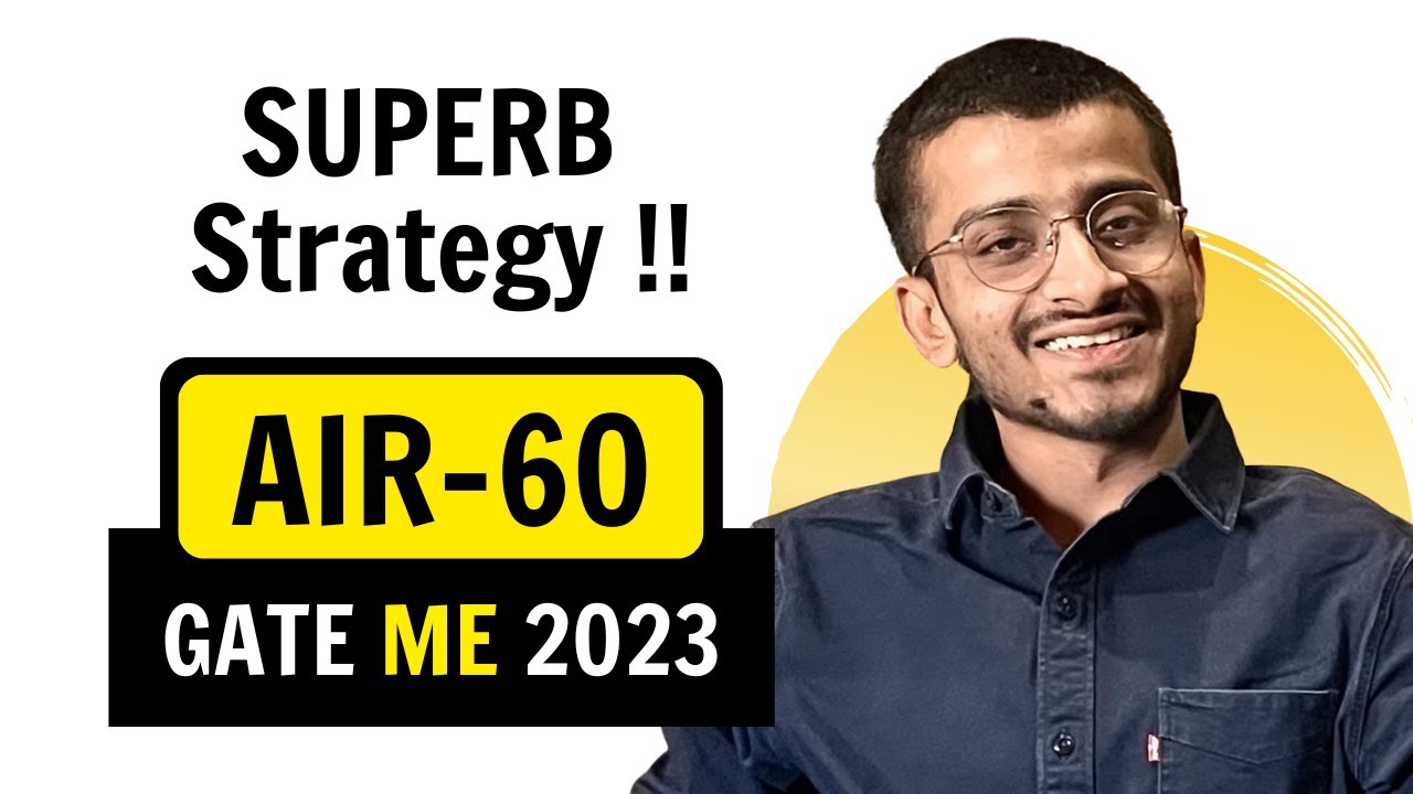 GATE AIR - 60 (ME) Superb strategy & Tips | Anuj Soni | GATE Topper from Exergic