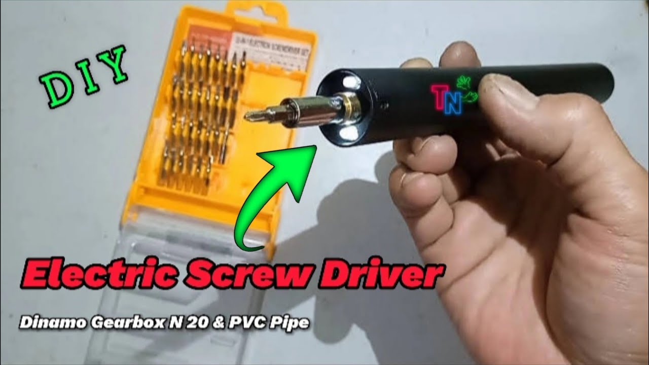 DIY OBENG ELEKTRIK menggunakan dinamo gearbox N20 dan pipa pvc