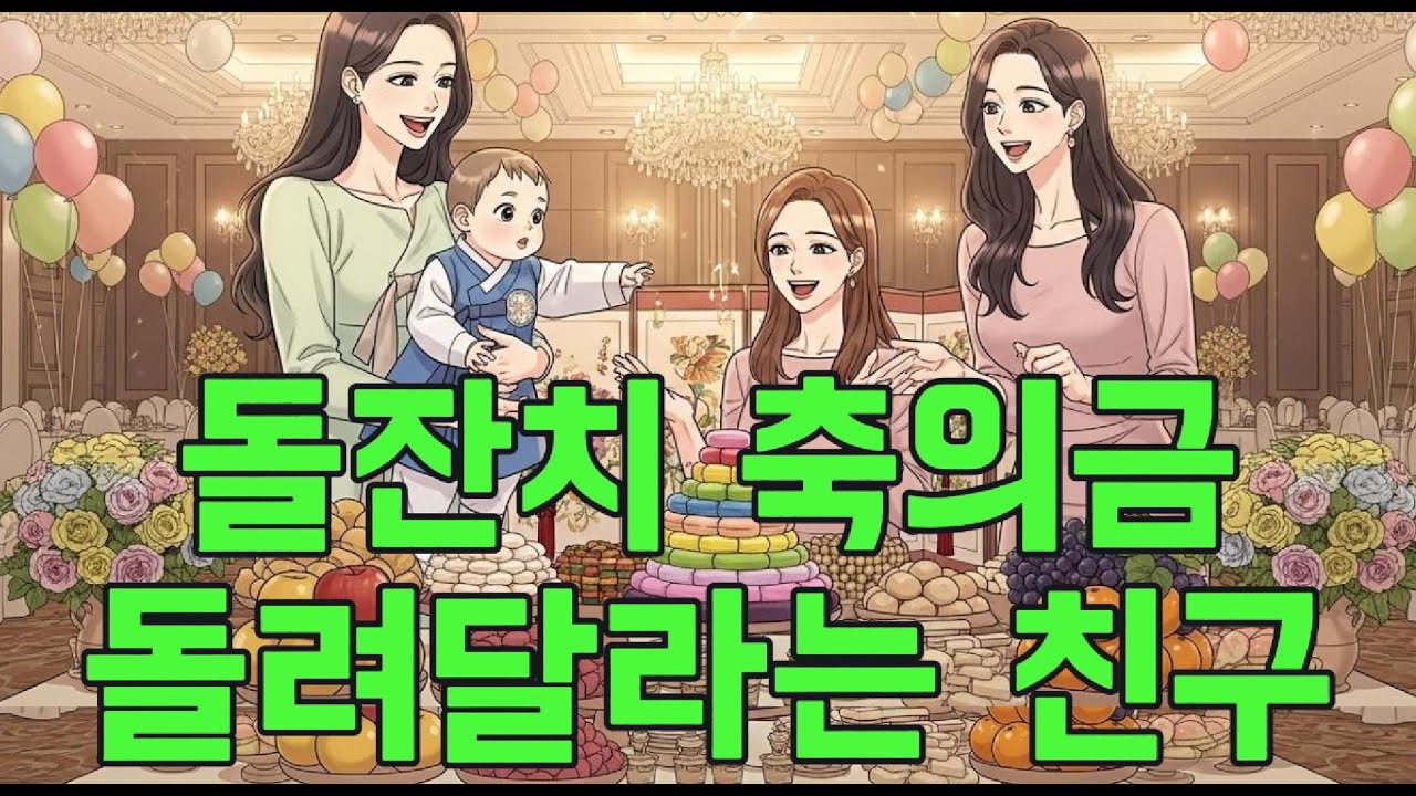 돌잔치 축의금 돌려달라는 친구 