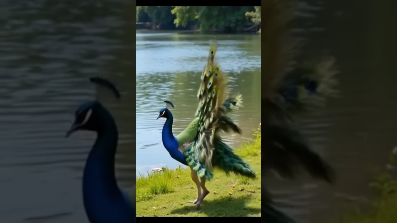 Hermosa ave pavo real en la belleza natural ❤️ #vida #natural #viralvideo