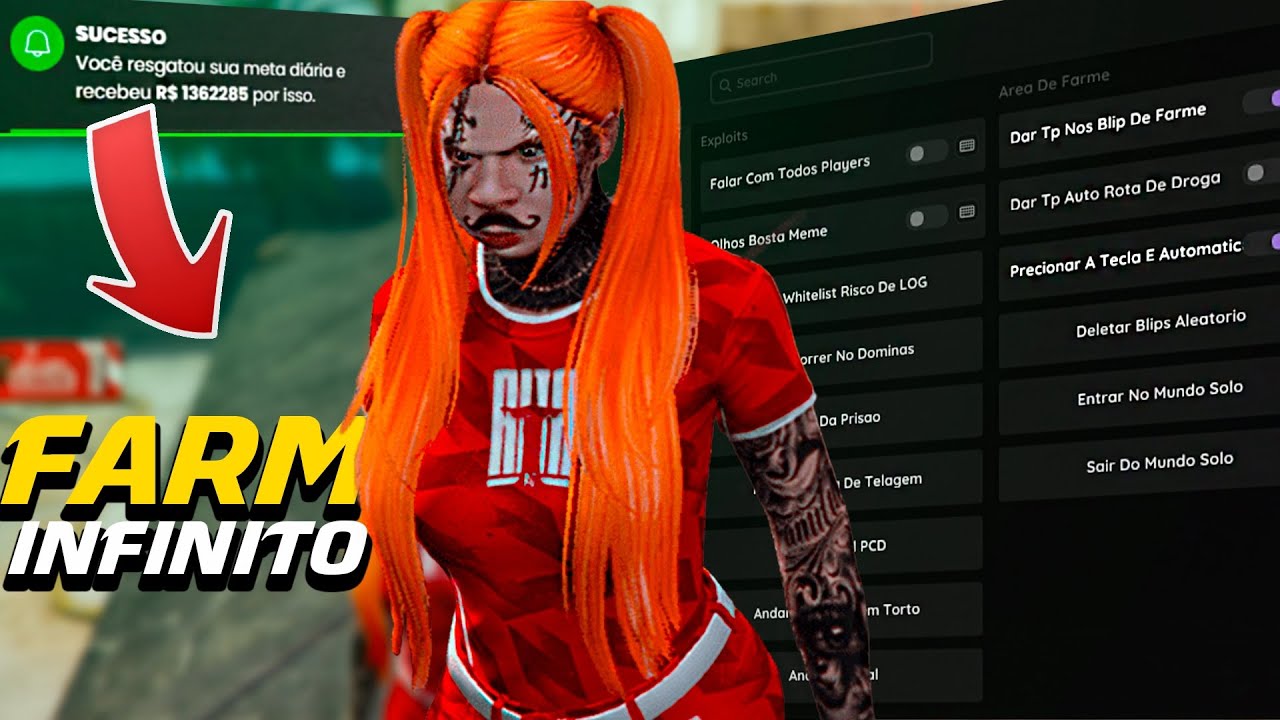 COMO FARMAR DINHEIRO INFINITO USANDO MOD MENU NO FIVEM GTA RP