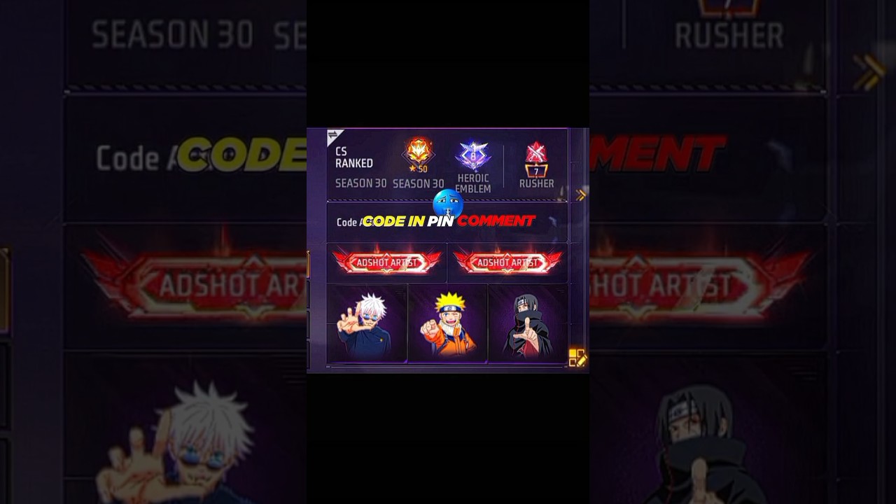 FF NARUTO ANIME BIO CODE💀🔥☠️ 
