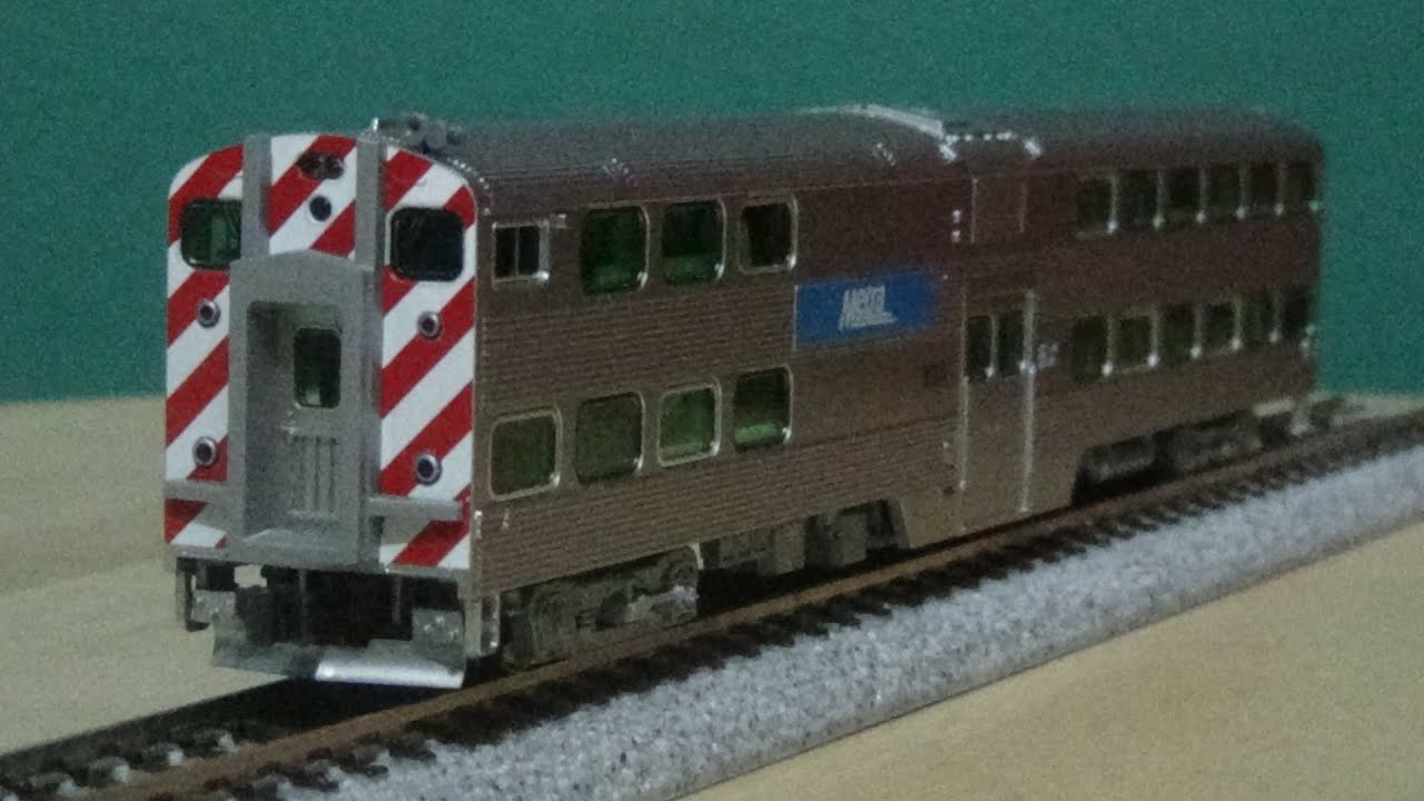 Kato 186-8703 | Chicago Metra Gallery Bi Level Commuter Train | 3 Car Set | N Scale | Review | HD