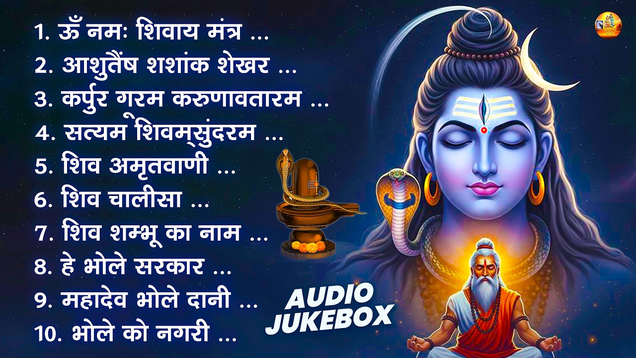 शिव भजन | ॐ नमः शिवाय, आशुतोष शशांक शेखर, कर्पुर गौरम करुणावतारम, सत्यम शिवम् सुंदरम, शिव अमृतवाणी