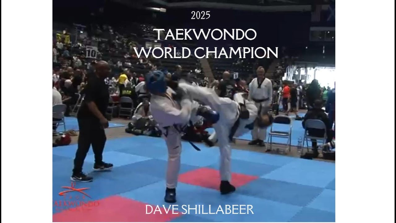 Taekwondo World Championships 2025- Dave Shillabeer-World Champion. Mens Black Belt Exec Lightweight