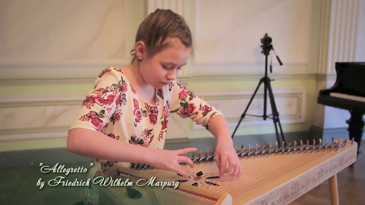 Sanija Stangute plays kokle at the Rising Stars contest (2016)