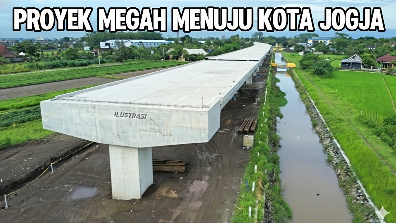INILAH GAMBARAN JALUR TOL JOGJA-SOLO DI ATAS SELOKAN MATARAM MENUJU KOTA JOGJA‼️ MEGAH