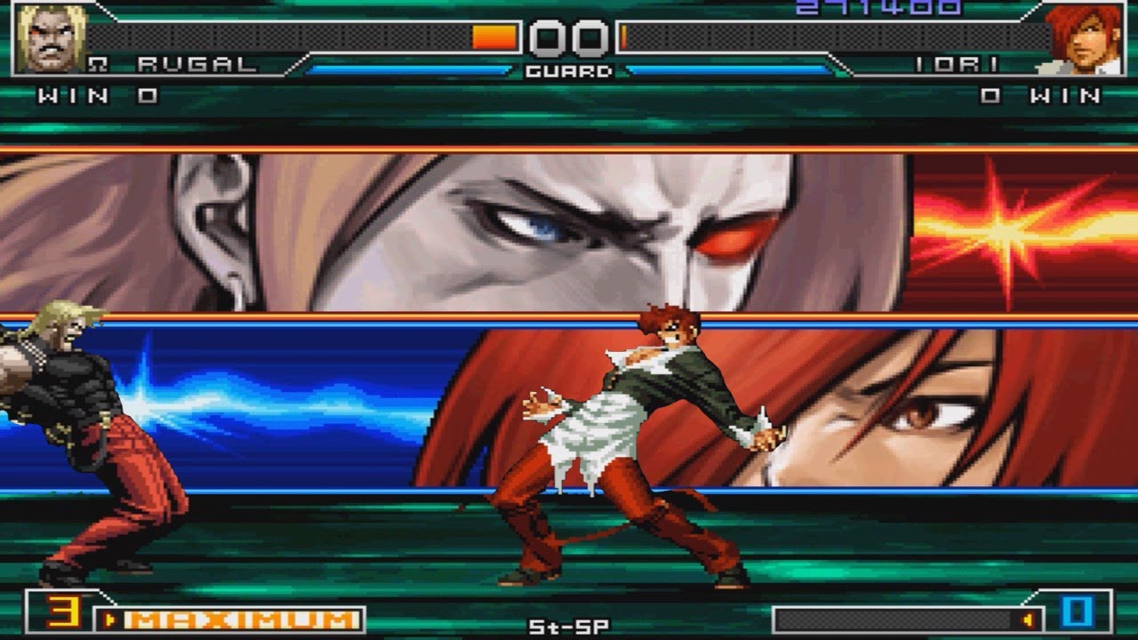 [1%] Boss Iori vs Rugal Invencible 