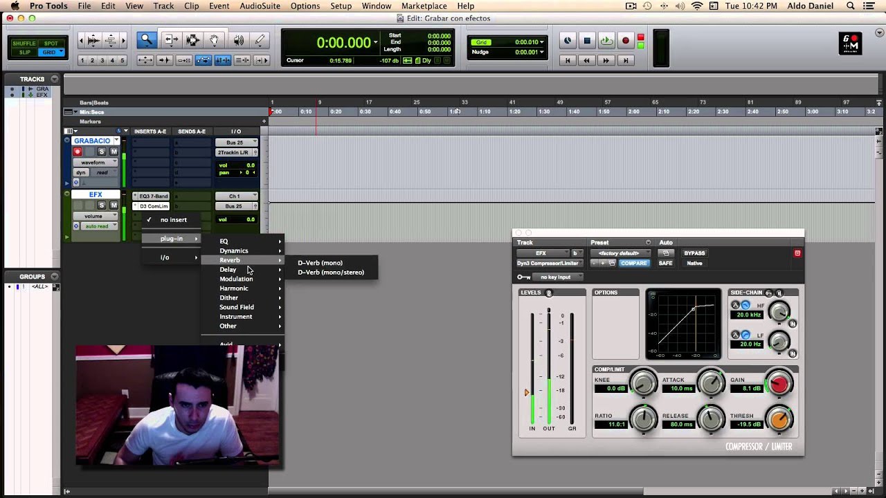Como grabar con efectos en Pro Tools - Grabacion y Mezcla