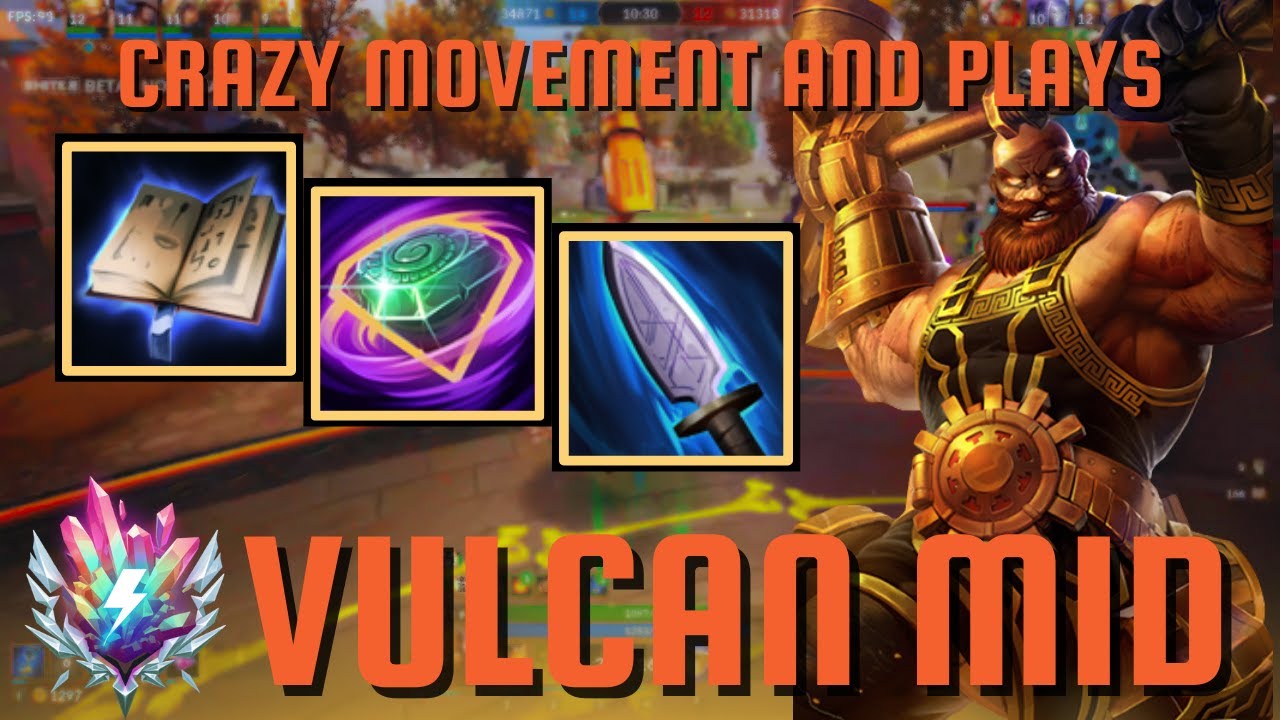 CRAZY MOVEMENT AND PLAYS - Vulcan Mid Smite 2 Gameplay