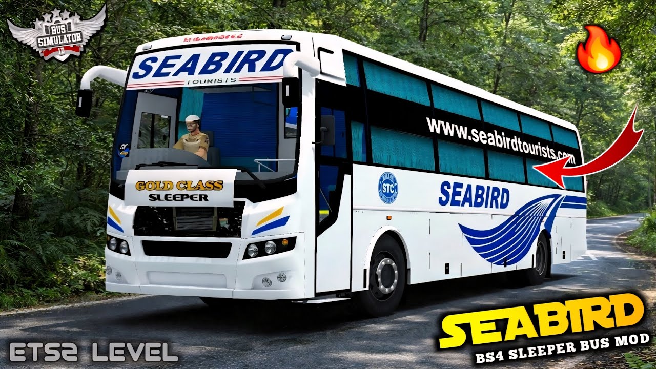 Мод автобуса Seabird Damodar BS4 Sleeper для Bus Simulator Indonesia | BUSSID V4.4 | #bussidmods
