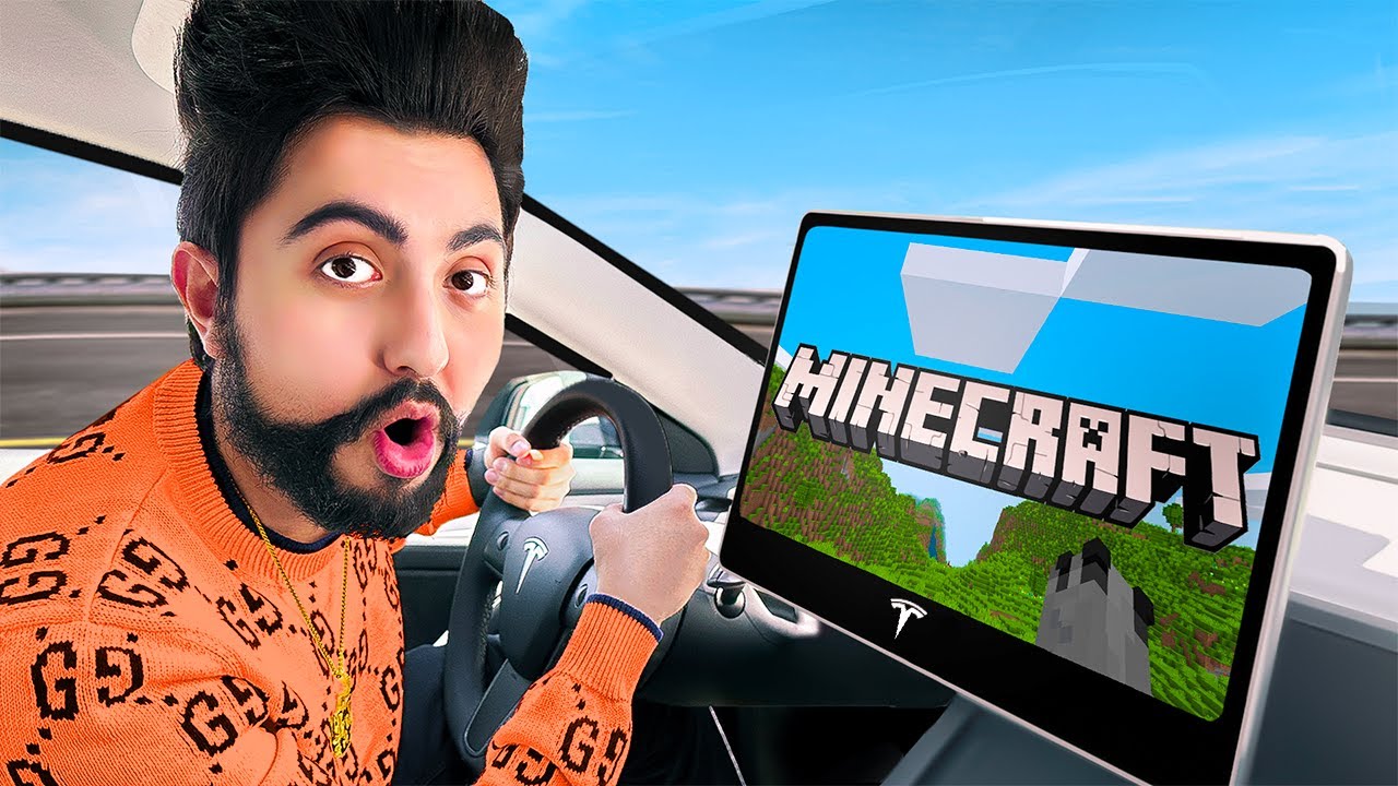 Me Paso Minecraft En Mi Coche TESLA!!