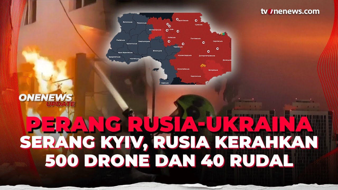 Tekanan Moskow Menggila, Rusia Kerahkan 500 Drone & 40 Rudal ke Ukraina | OneNews Update