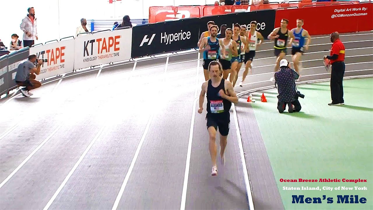 Men's Mile.  Ocean Breeze Athletic Complex.  Borough of Staten Island, City of New York.  (2/6/2022)