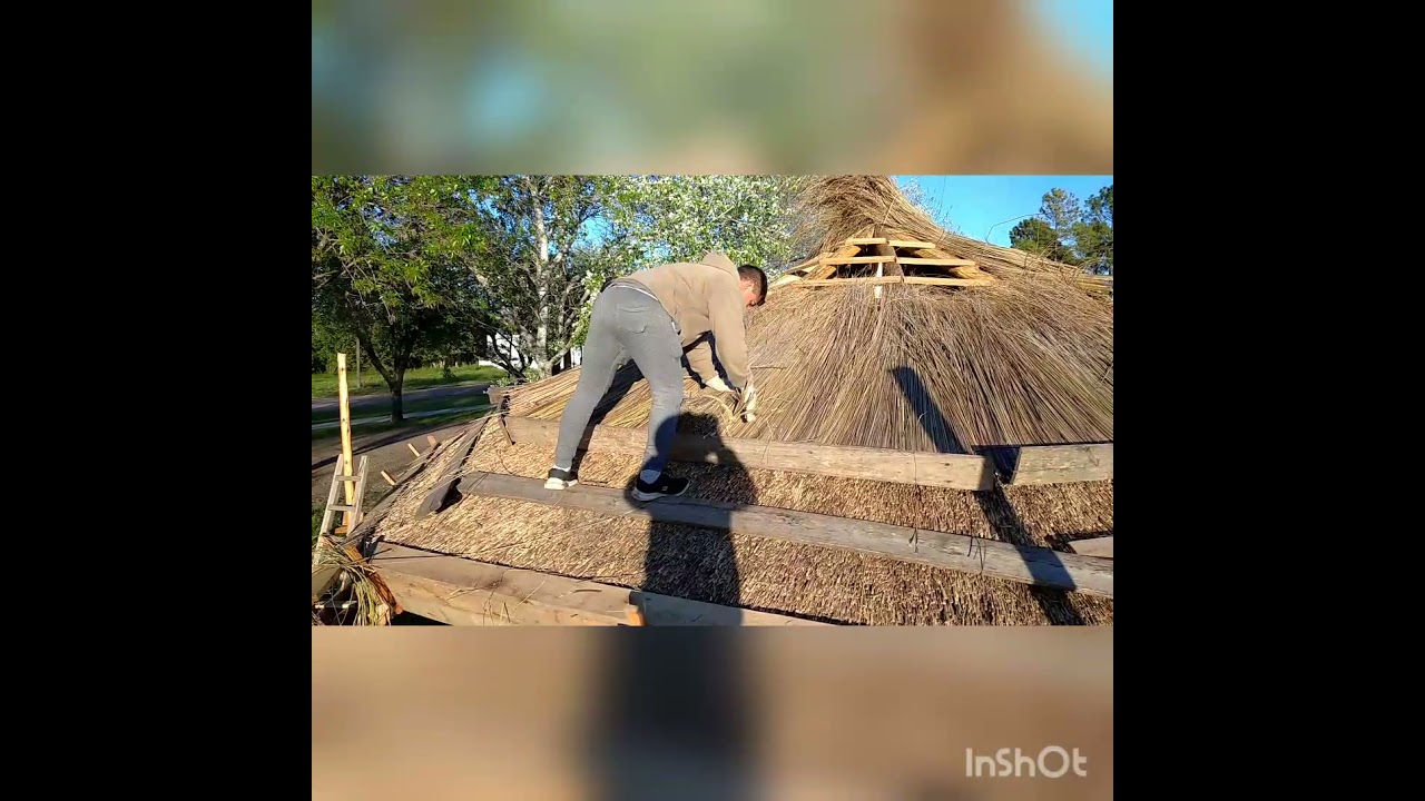 Exagonos con techo de paja brava!!!