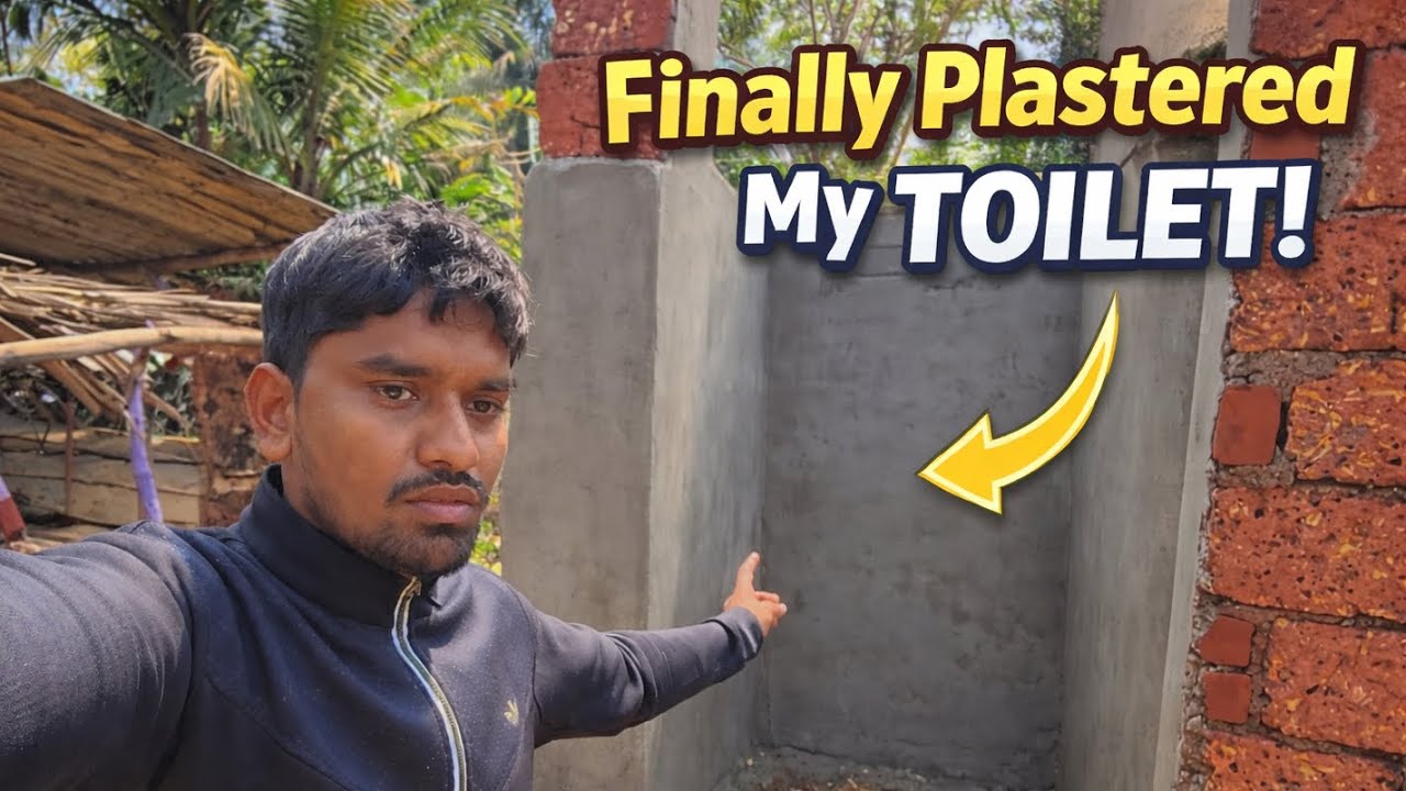 From Bricks to Smooth Finish! Toilet Plastering Vlog