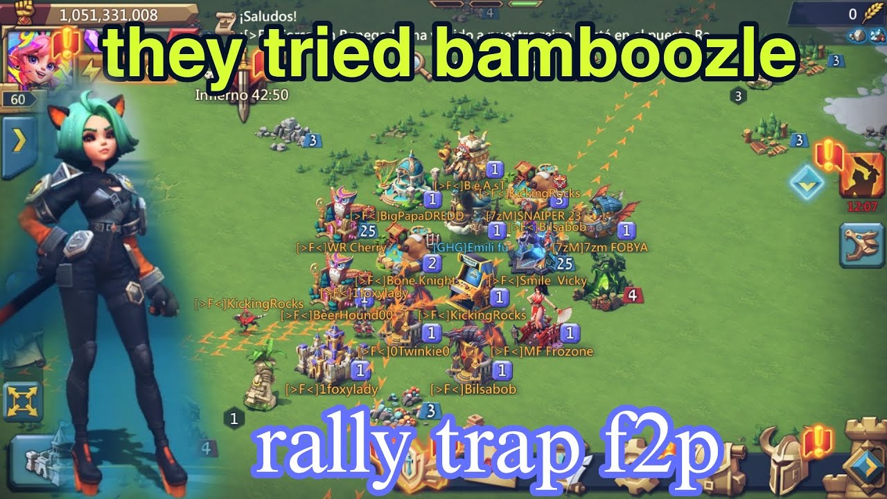 Lords mobile: RALLY TRAP F2P TAKE 1500% blast. Rescue Rally MIX..Shield Bot.