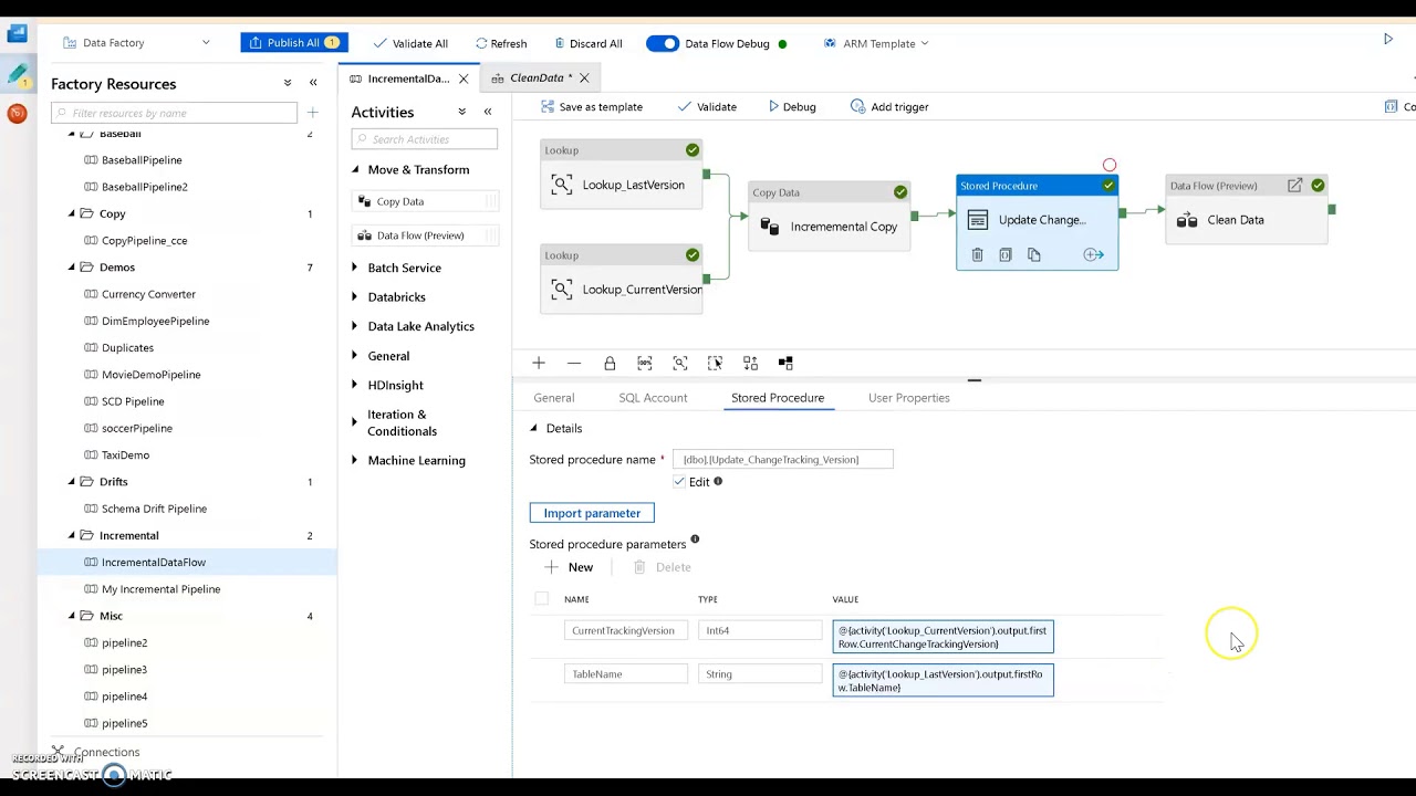 Потоки данных ADF с SQL Server